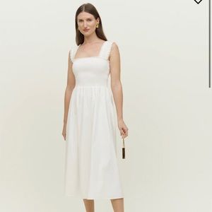 Reformation Villa Dress white